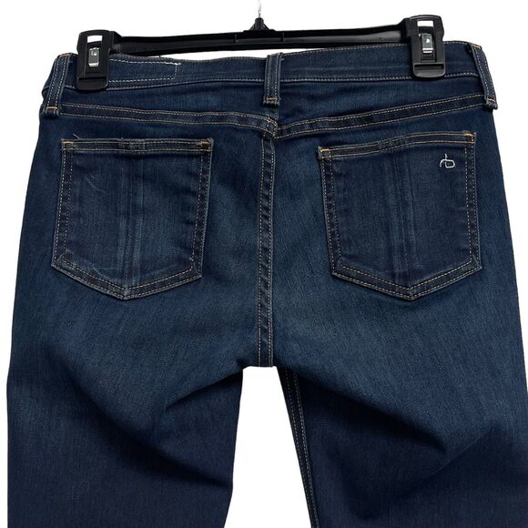 Rag & Bone SZ 27 Skinny Jean Bedford Low-Rise Pockets Zip-Fly Dark Wash Blue - Picture 5 of 12